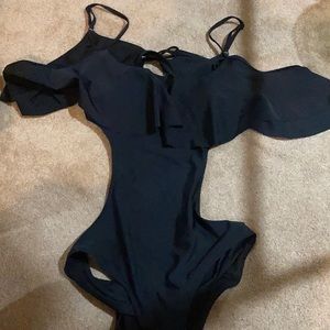 NWT Aerie black one piece swimsuit